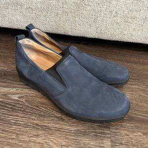 Hartjes Suede Blue Slip-On Shoes Size 8